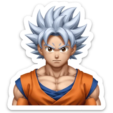 goku mastered ultra instinct sticker