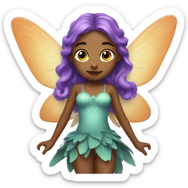 fairy girl with big wings sticker
