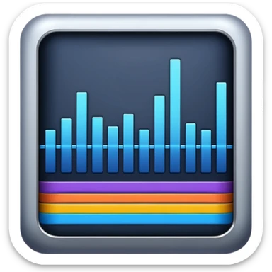 soundwave with multicolor bands, clean and simple, no text sticker