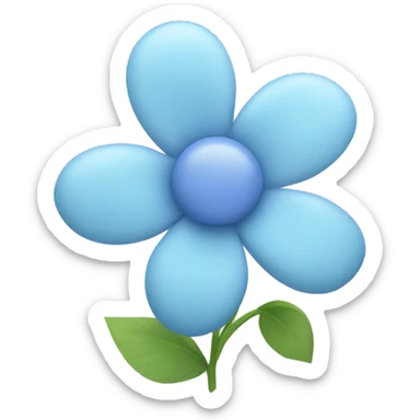 light blue flowers sticker