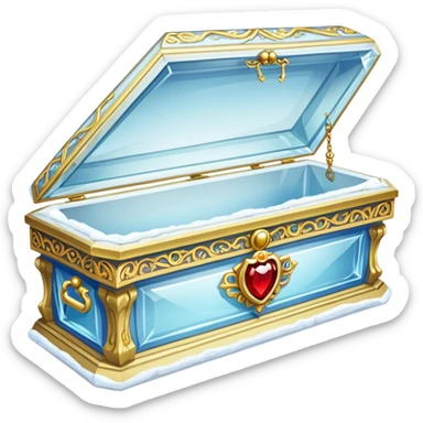 Glass coffin from Snow White 1937 sticker