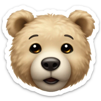 beige teddy bear sticker