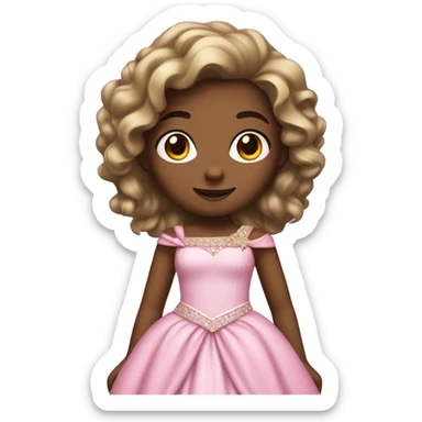 girl with princess dress sticker