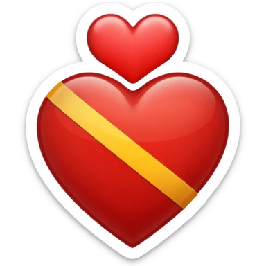 Corazón con la señal de prohibido arriba de el  sticker