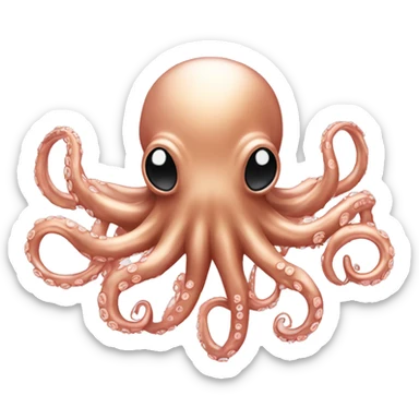 Rose gold octopus mad sticker