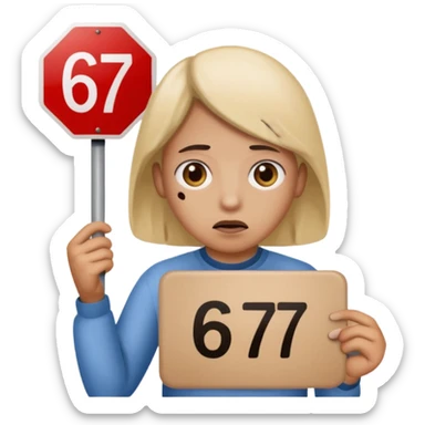 Someone doing 6 7 brainrot  sticker