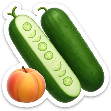 Cucumber+peach sticker