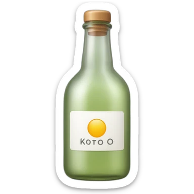 Bottle with text that says Koto Studio sticker