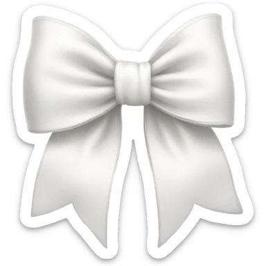 Cute white bow sticker