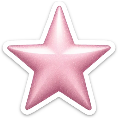 pale pink star sparkle sticker