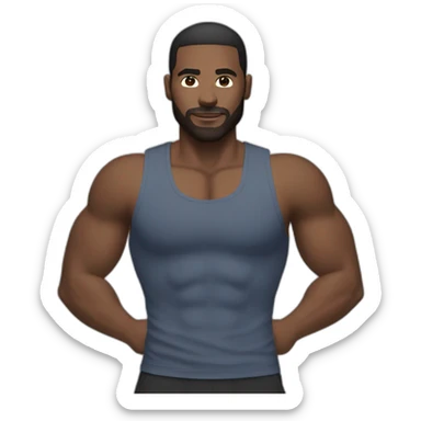 Classic workout clothes for white faceless men sticker