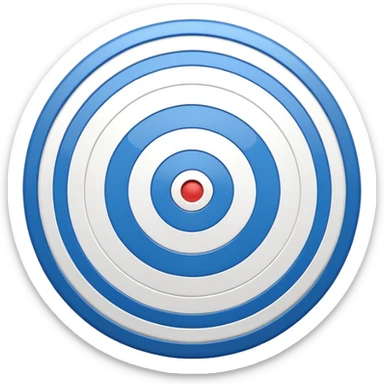 target with a blue bullseye sticker