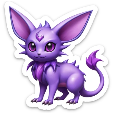 Cool Edgy Shiny Noibat-Espeon-Nidorino-hybrid  full body sticker