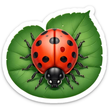 A ladybug sticker