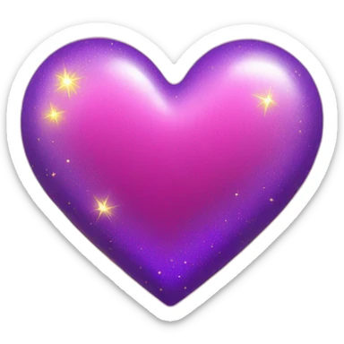 pink-and-purple-heart-with-yellow-sparkles sticker