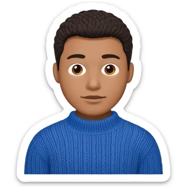 Man in Knitten wear sticker