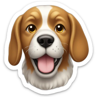 Chat qui joue avec un chien sticker