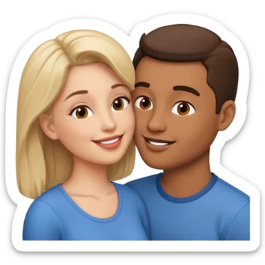 Husband and wife kissing sticker