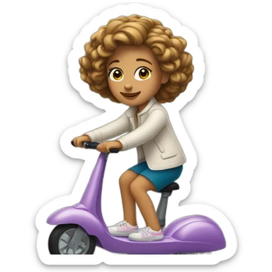 delphine sur une trotinette sticker