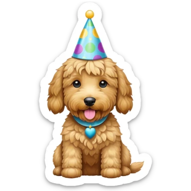 Goldendoodle birthday  sticker
