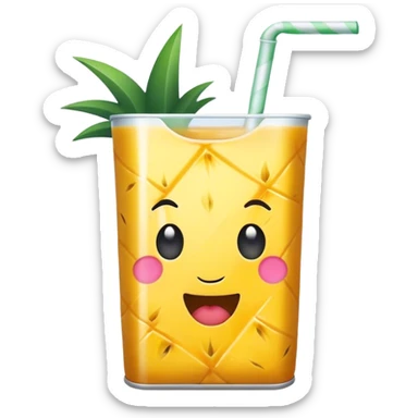 pineapple juice carton sticker