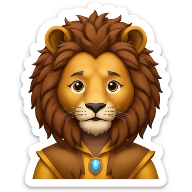 man in lion  costume  sticker