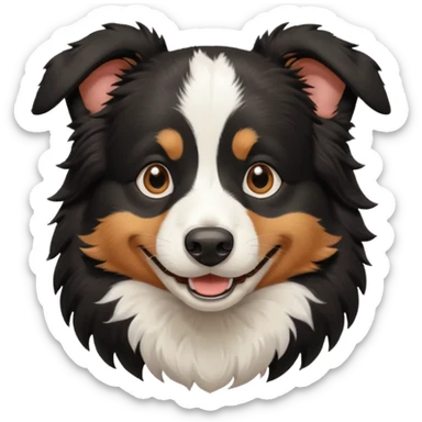 smille black bordercollie sticker