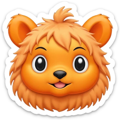 An orange and black stitch from lilo and stitch sticker