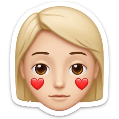 Lazy with heart eyes  sticker