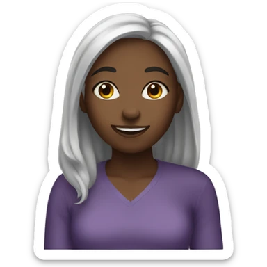 A black girl saying hi  sticker