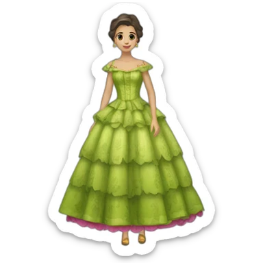 pepino vestido de sevillana sticker