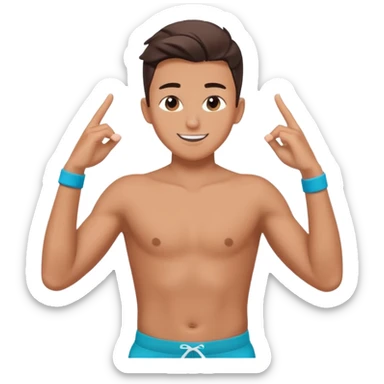 boy tiktok dance half body no tiktok logo sticker