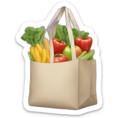 Bag of groceries sticker
