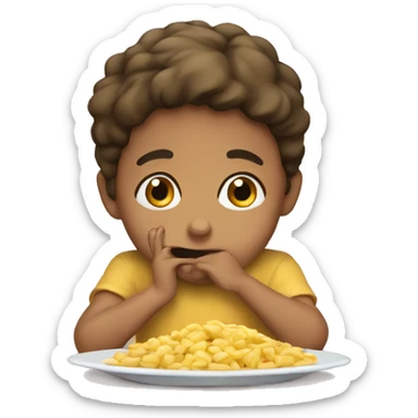 the child doesn't want to eat sticker