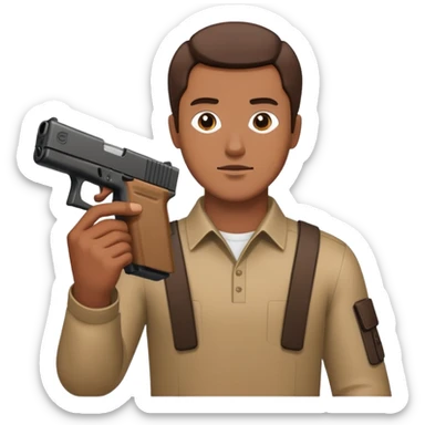 Man with a glock sticker