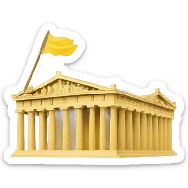 agora greece parthenon, wizards, dressed in yellow, holding macbooks sticker