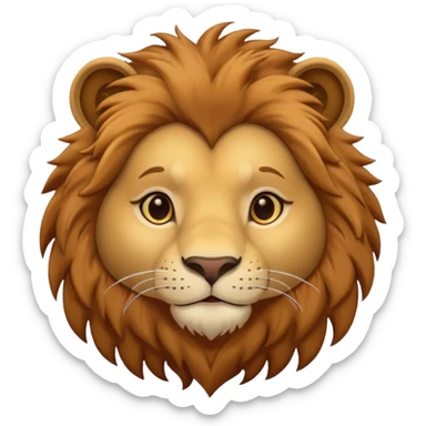 A 20-year-old anthropomorphic lion sticker