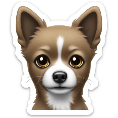 Black pomchi with white chest sticker