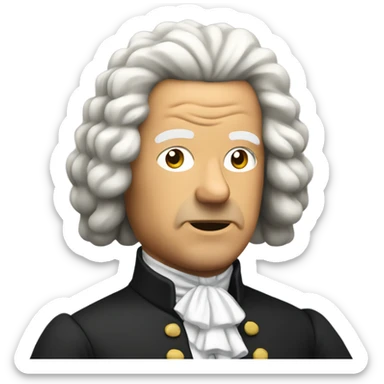 Bach standing akimbo explode sticker