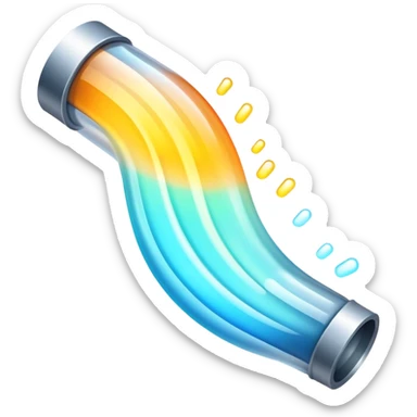 Light waves being channeled through a tube waveguide sticker