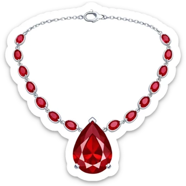 ruby necklace sticker