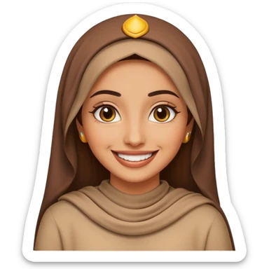Tête jolie femme emoji arabe Réal sticker