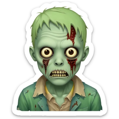 Create an emoji of  a scary Zombie sticker