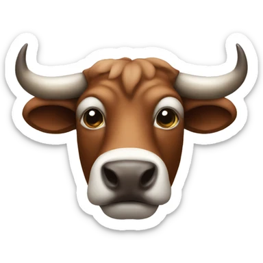 Bull head with a nose ring sticker