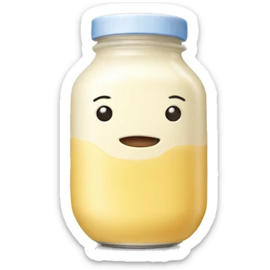 Mayonnaise with middle part sticker