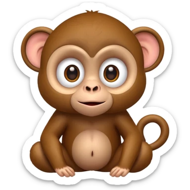 exotic monkey character, tropical vibe, cute expression, 3D cartoon, mobile game icon style, clean background, no text, no watermark
 sticker