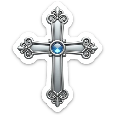 metal elegant cross sticker