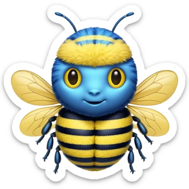 blue bumblebee sticker