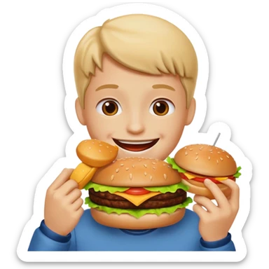fast-food lover sticker