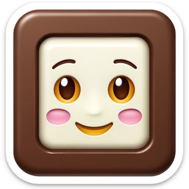 tableta de chocolate blanco blanco sticker